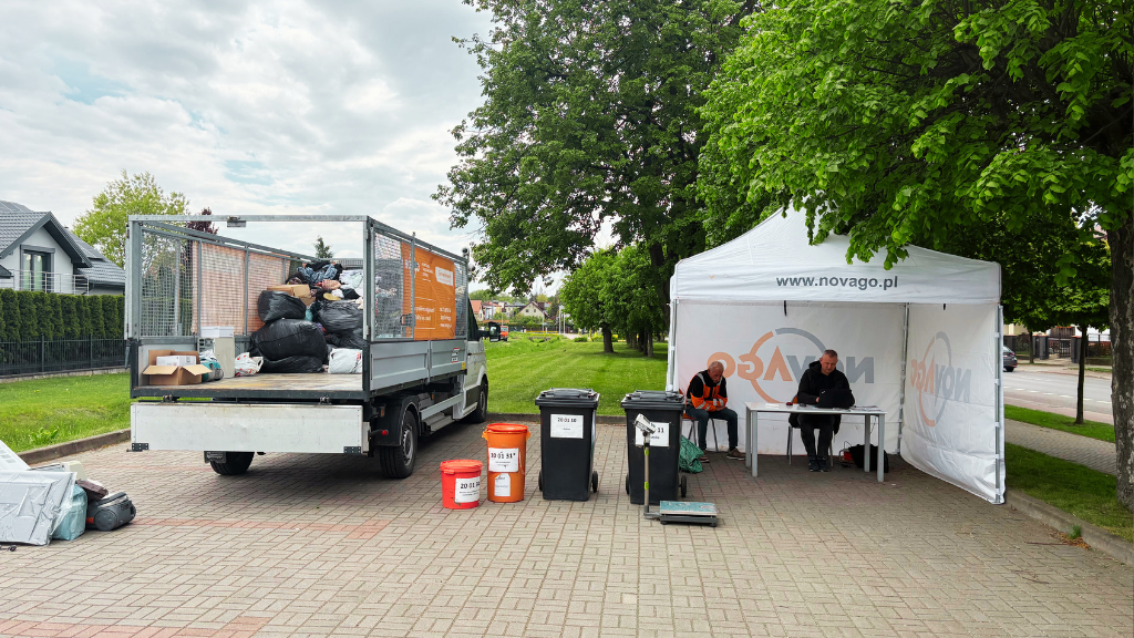 Mobile mini PSZOK operated at Kopernika Street in Mława
